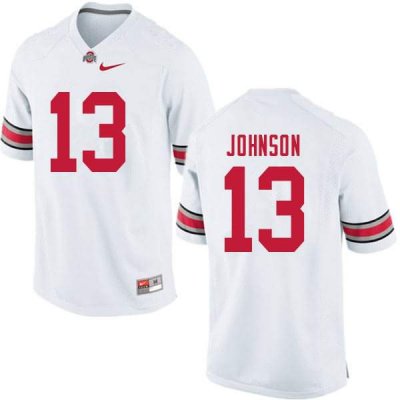 NCAA Ohio State Buckeyes Men's #13 Tyreke Johnson White Nike Football College Jersey IWV6845UD